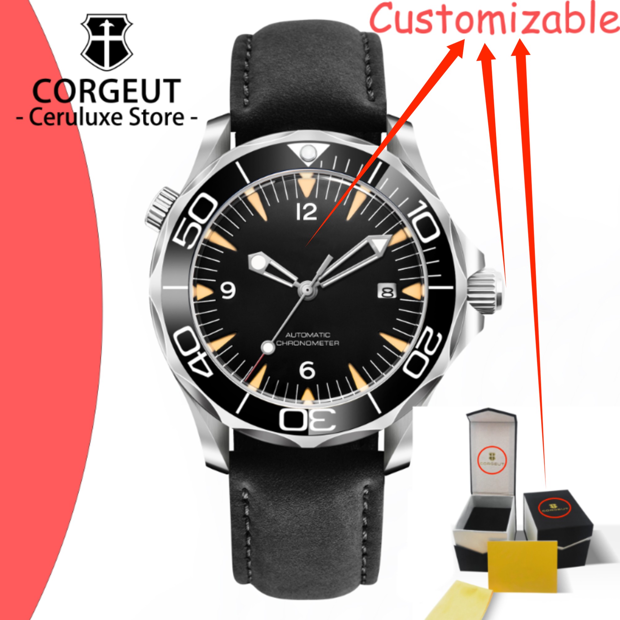 นาฬิกาดำน้ำแบบอัตโนมัติ รุ่นให - Luxury Watch Logo บทวิจารณ์และราคา